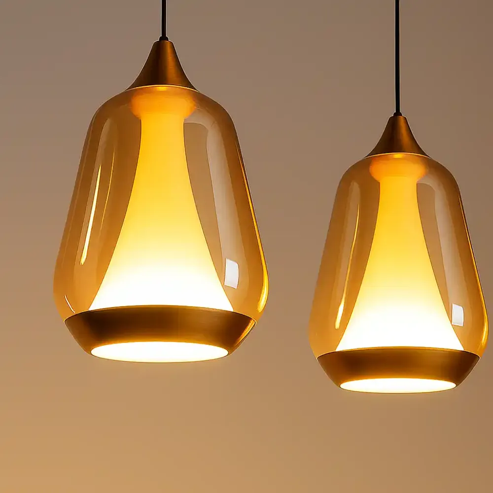 Highlight hanglamp Tromba - 5 lichts - 108 x 155 cm - amber zwart