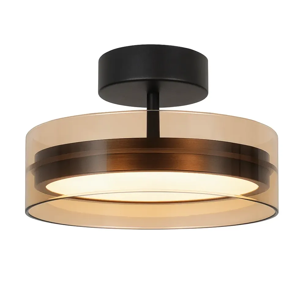 Highlight plafondlamp Enzo - 1 lichts - 30 x 18.5 cm - zwart