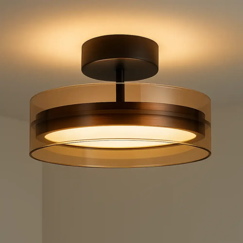 Highlight plafondlamp Enzo - 1 lichts - 30 x 18.5 cm - zwart