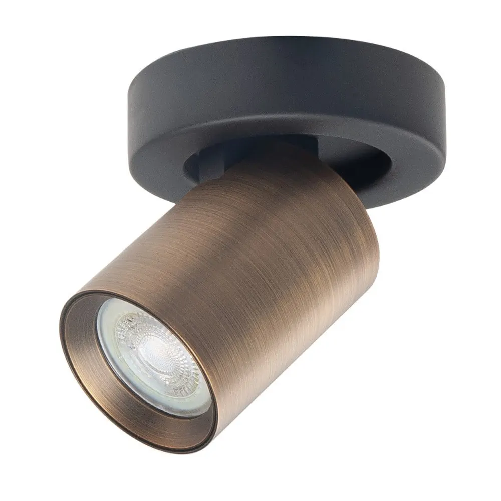 Highlight spot Oliver - 1 lichts - 10 x 13 cm - zwart brons