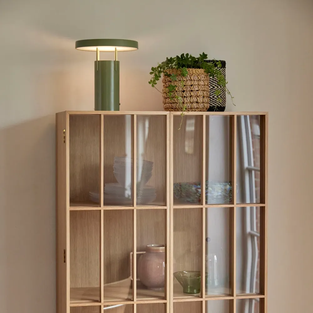 Hübsch draagbare lamp BringMe - staal - ø25xh28cm Hubsch