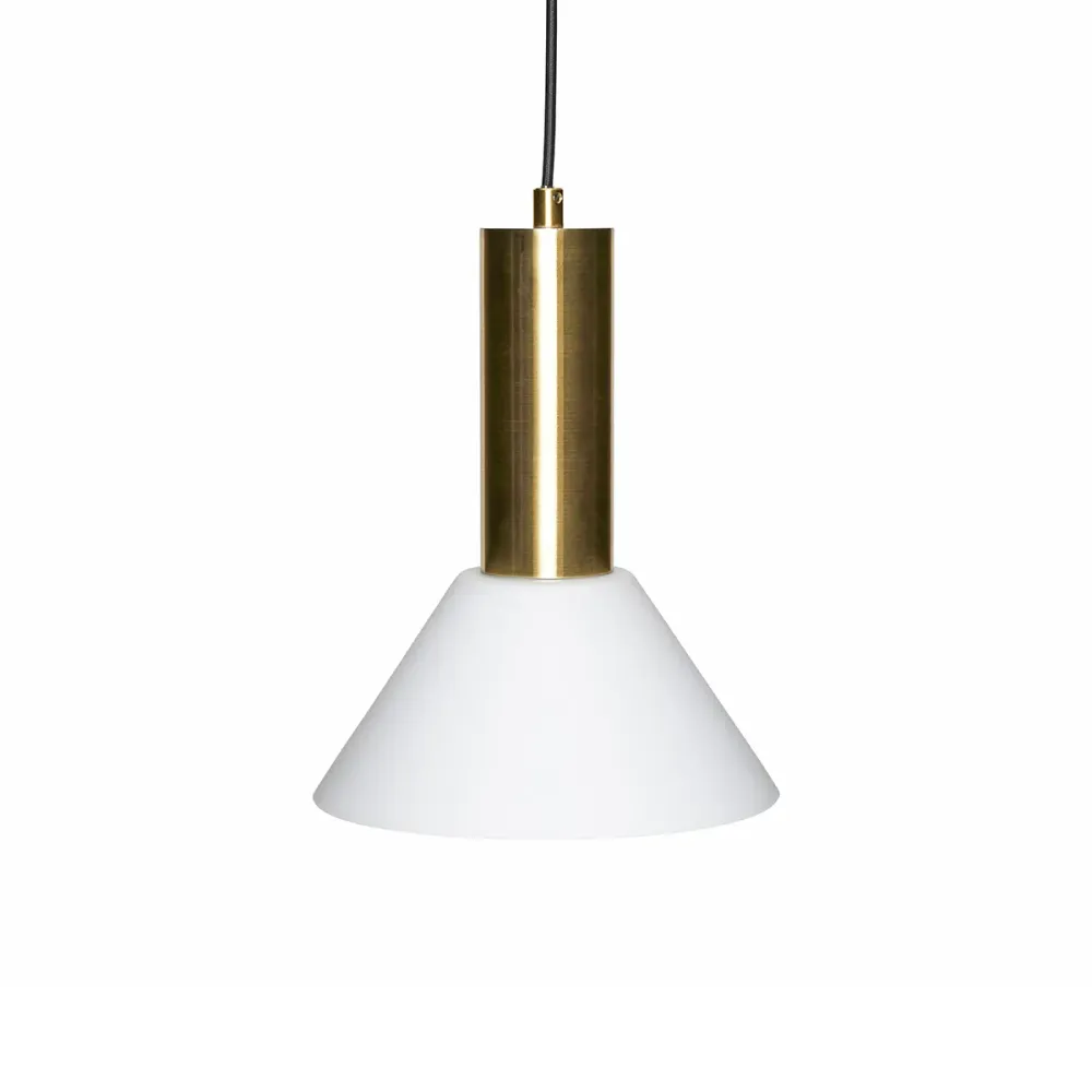 Hübsch hanger Contrast - glas/ijzer - ø25xh28cm, e27 Hubsch
