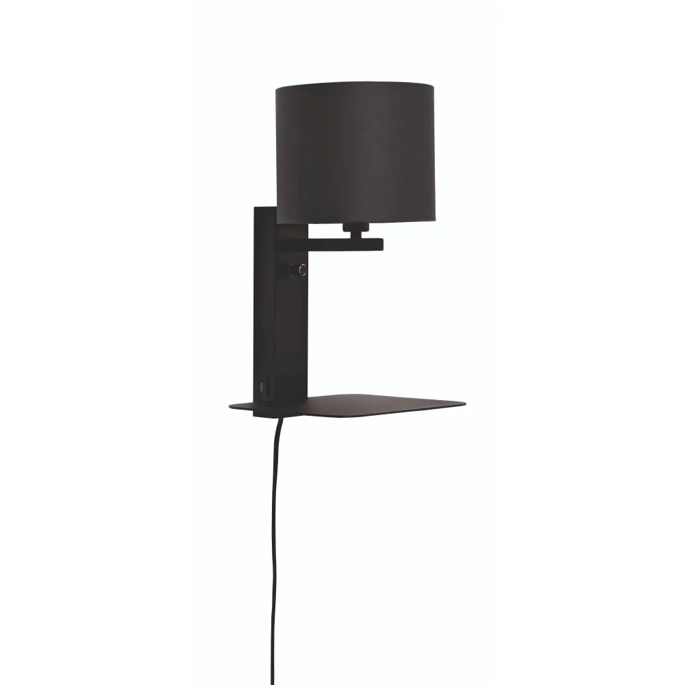 it's about RoMi wandlamp Florence - zwart - 24x22x42cm