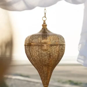 J-Line hanglamp Druppel - metaal - goud - large