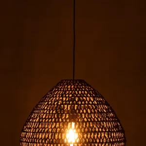 J-Line hanglamp Getwist - metaal - donkerbruin/naturel