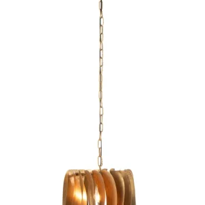 J-Line hanglamp Tina - ijzer - zwart - goud