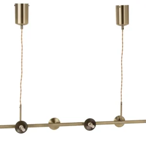 J-Line hanglamp Yuks 4 Lampen - staal - goud