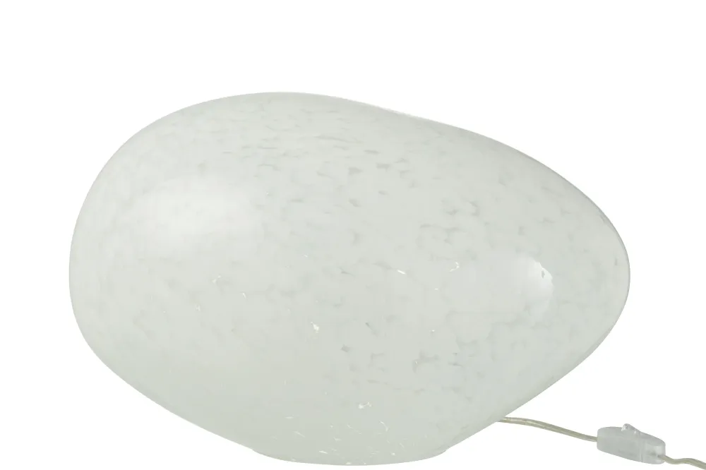 J-Line lamp Dany Vlekken Ovaal - glas - wit
