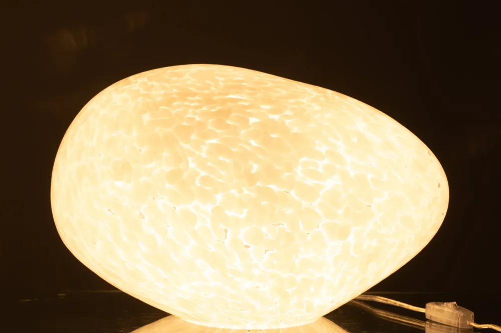 J-Line lamp Dany Vlekken Ovaal - glas - wit
