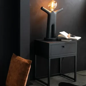 J-Line lamp P'tit Maurice - polyresin - zwart