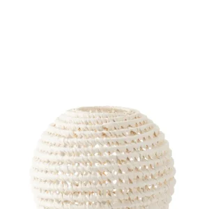 J-Line lamp Rond Getwist - metaal - wit