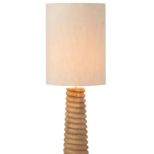 J-Line lamp Schroefdraad - hout - naturel/grijs