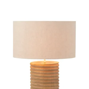 J-Line lamp Schroefdraad Wijd - hout - naturel/grijs