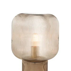 J-Line tafellamp - glas - bruin