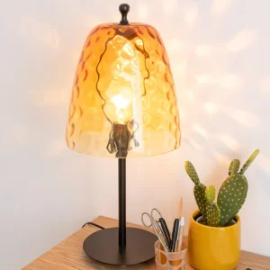 J-Line tafellamp Oceane - glas - geel