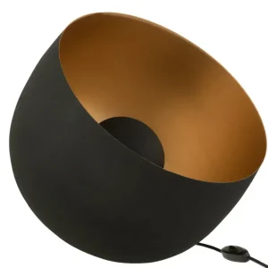 J-Line tafellamp Rond - metaal - zwart/goud - large