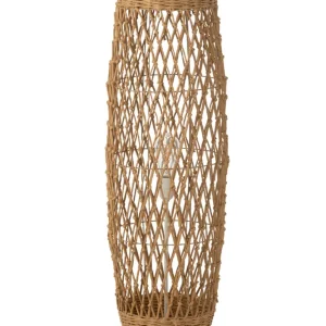 J-Line vloerlamp Getwist - metaal - donkerbeige