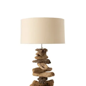 J-Line vloerlamp - hout - naturel/beige - small