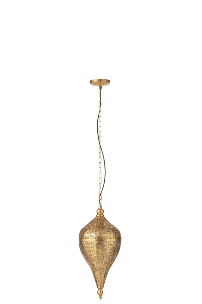 J-Line Belvivere Druppel Hanglamp Metaal Goud Small