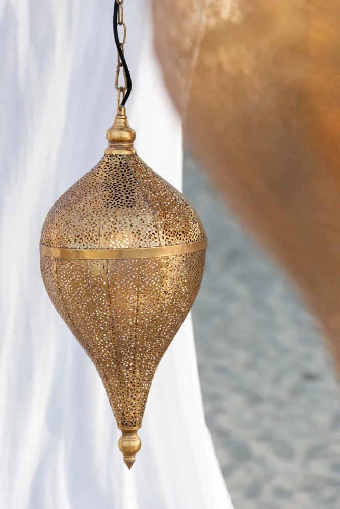 J-Line Belvivere Druppel Hanglamp Metaal Goud Small