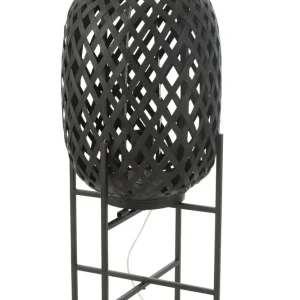 J-Line Belvivere Staande Lamp Black Bamboo