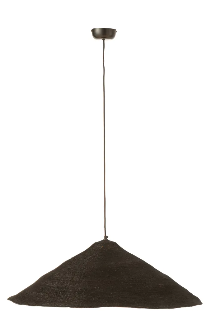 J-Line Hangende Lamp Hoed Moonj Gras Zwart Large