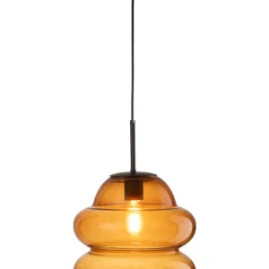 J-Line Hanglamp Honinglepel Glas Bruin