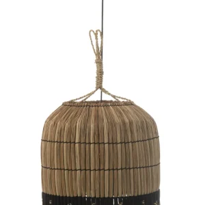 J-Line Hanglamp Motief Gras Naturel/Zwart