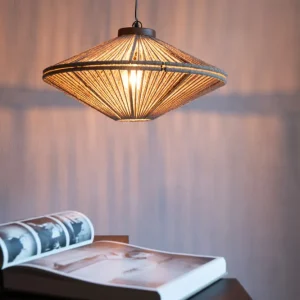 J-Line Hanglamp Ovni Ijzer/Jute Naturel Small
