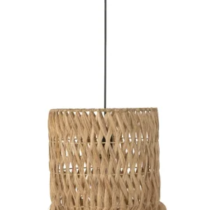 J-Line Hanglamp Rond - bananenbladeren - naturel