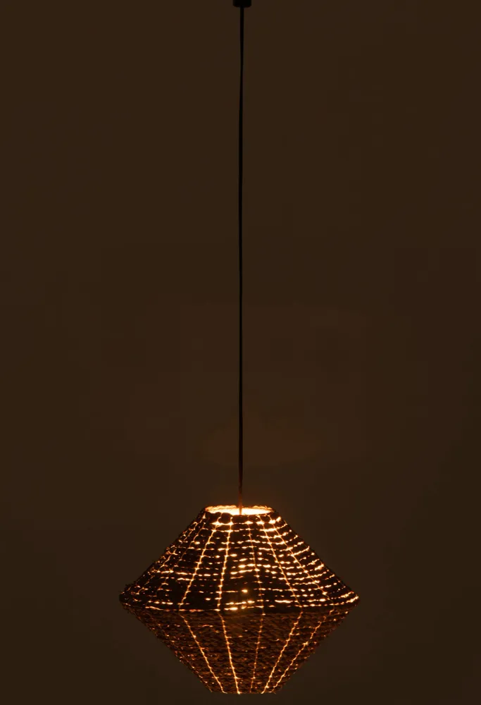 J-Line Hanglamp Ufo Zeegras Naturel Small