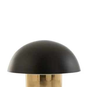 J-Line Lamp Paddenstoel Ijzer Zwart/Goud Large