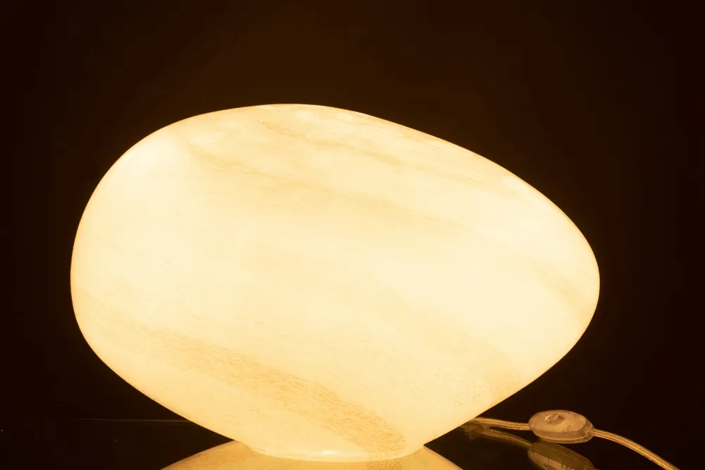J-Line Lamp Parel Ovaal Glas Wit