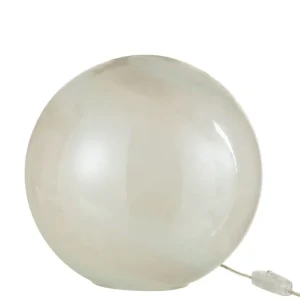 J-Line Lamp Parel Rond Glas Wit Large
