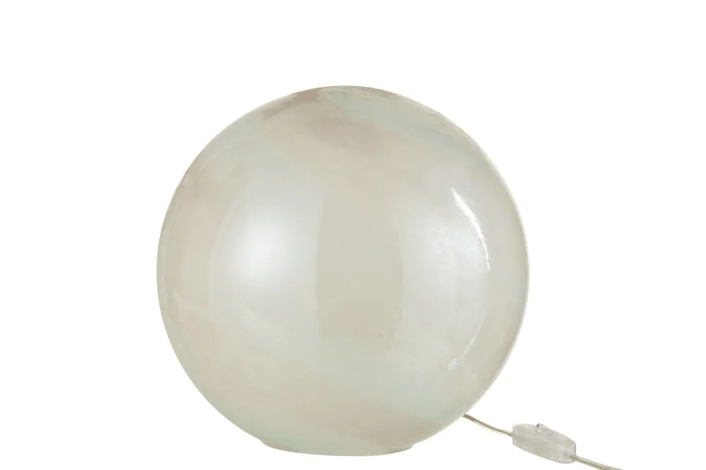 J-Line Lamp Parel Rond Glas Wit Large