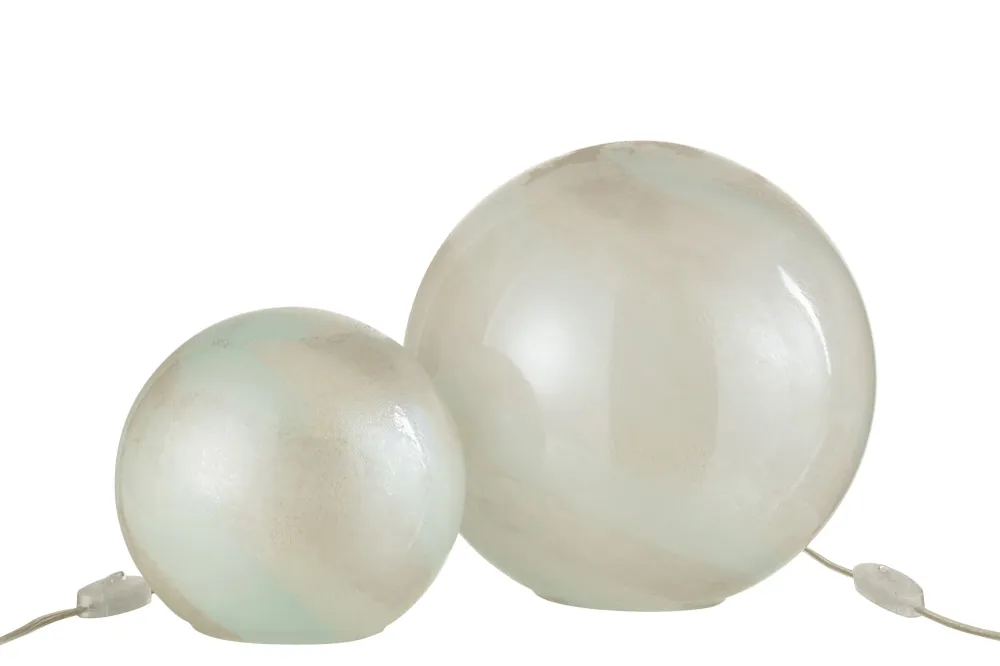 J-Line Lamp Parel Rond Glas Wit Large