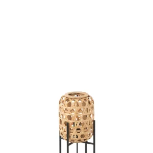 J-Line Lamp Op Voet Bamboo Naturel Small