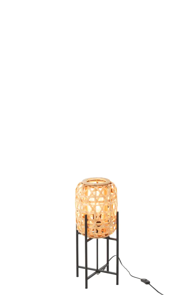 J-Line Lamp Op Voet Bamboo Naturel Small