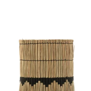 J-Line Lampenkap Motief Gras/Teak Naturel/Zwart Small