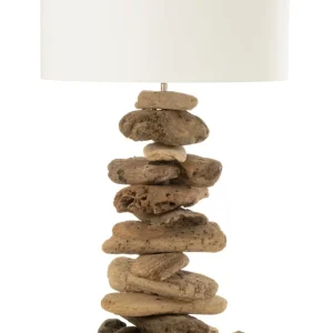 J-Line Lamp+Kap Drijfhout Naturel/Beige Small