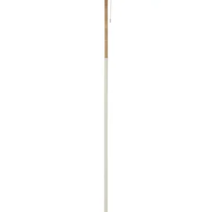 J-Line Staande Lamp Metaal/Rattan Wit/Naturel