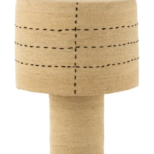 J-Line Tafellamp Stippellijnen Zeegras Naturel/Zwart