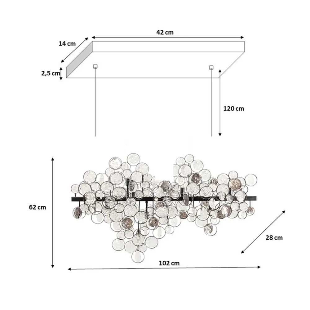Kare Design Hanglamp Clouds Clear