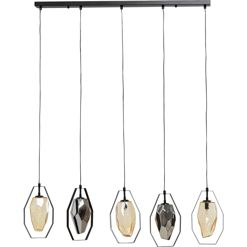 Kare Design Hanglamp Diamond Fever 110cm zwart
