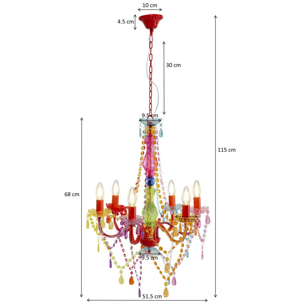 Kare Design Hanglamp Starlight 6 armen