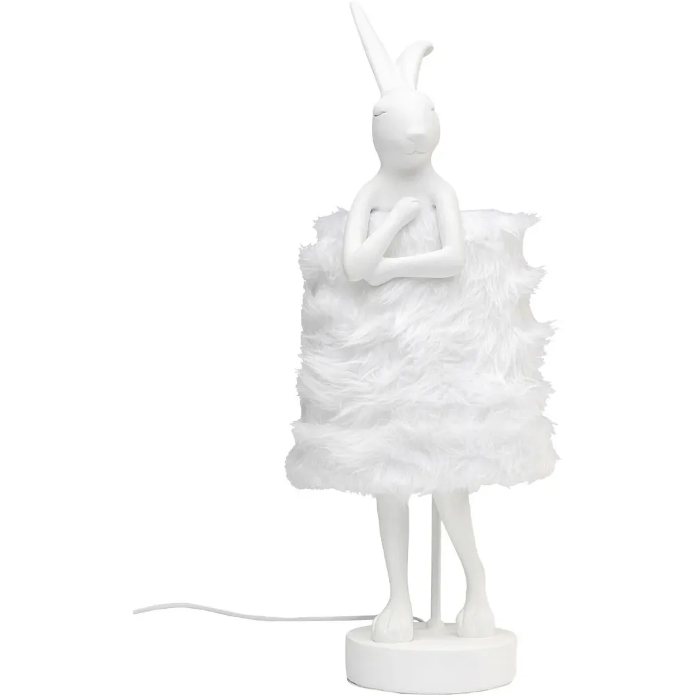 Kare Design tafellamp Animal Fluff - konijn - 68cm - wit