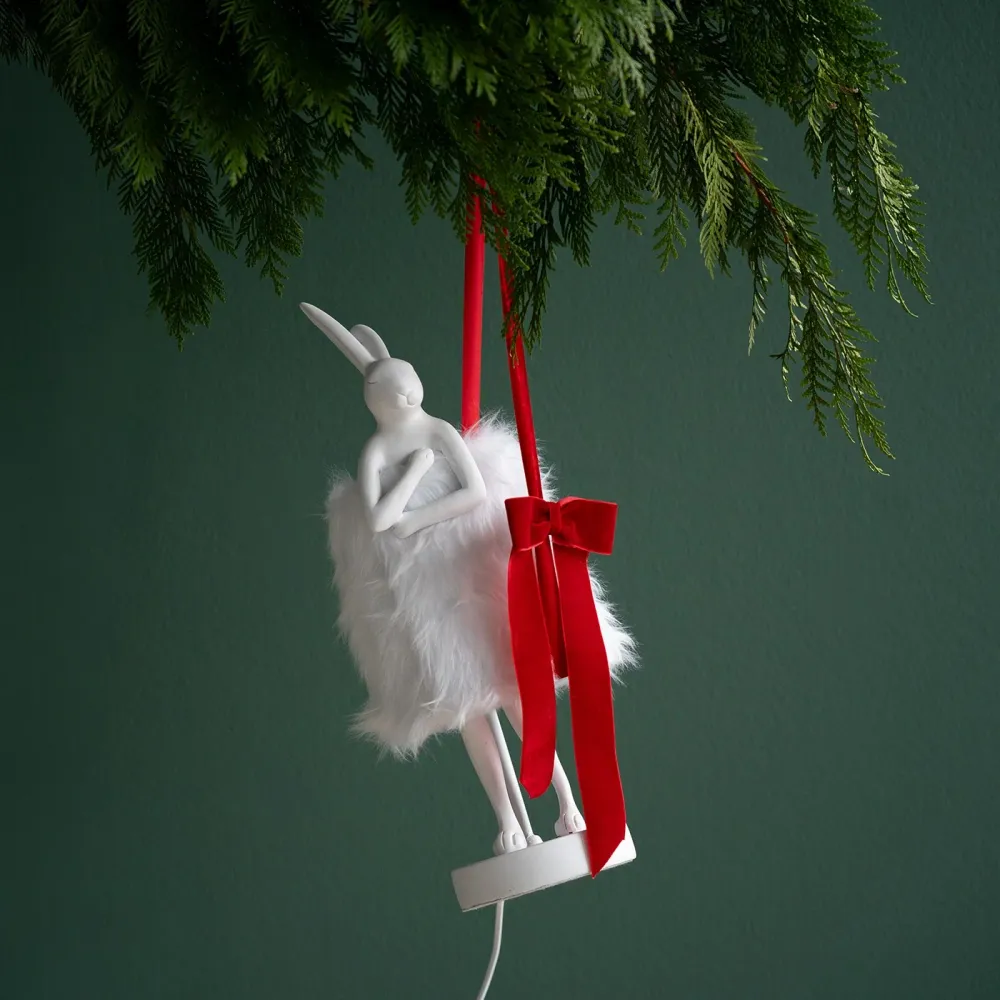 Kare Design tafellamp Animal Fluff - konijn - 68cm - wit