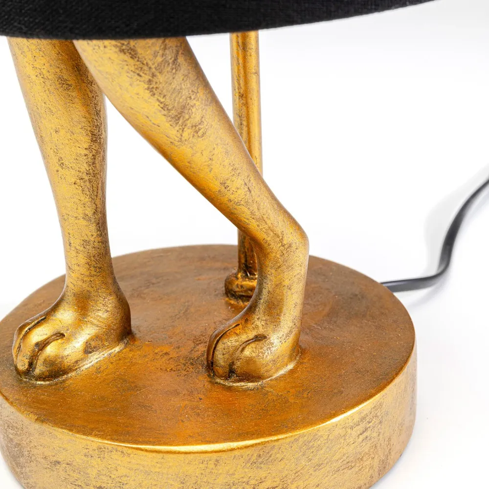 Kare Design tafellamp Animal - konijn - 50cm - goud en zwart