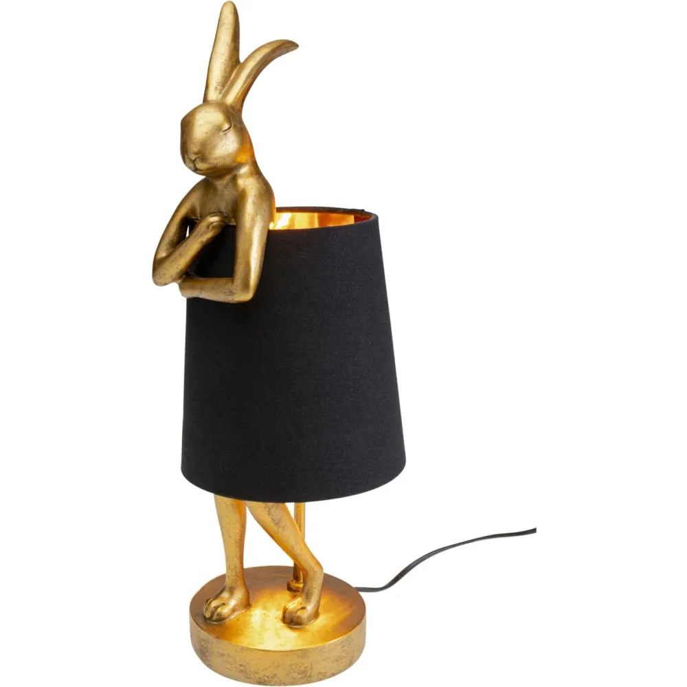 Kare Design tafellamp Animal - konijn - 50cm - goud en zwart
