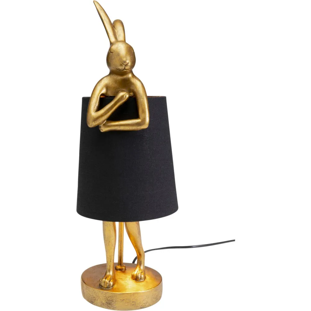 Kare Design tafellamp Animal - konijn - 50cm - goud en zwart